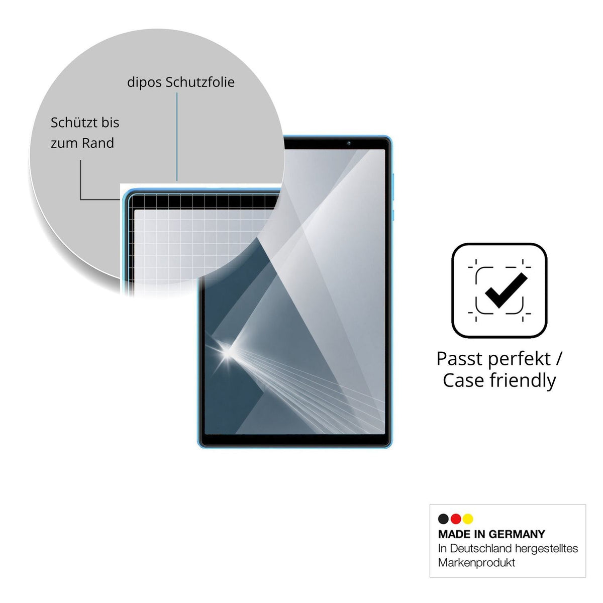Besonders flexibler Displayschutz mit Anti-Shock-Schicht im Materialmix