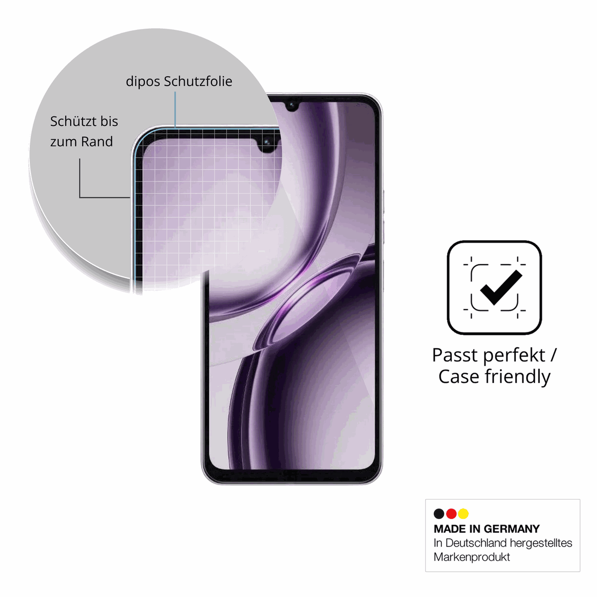 Besonders flexibler Displayschutz mit Anti-Shock-Schicht im Materialmix