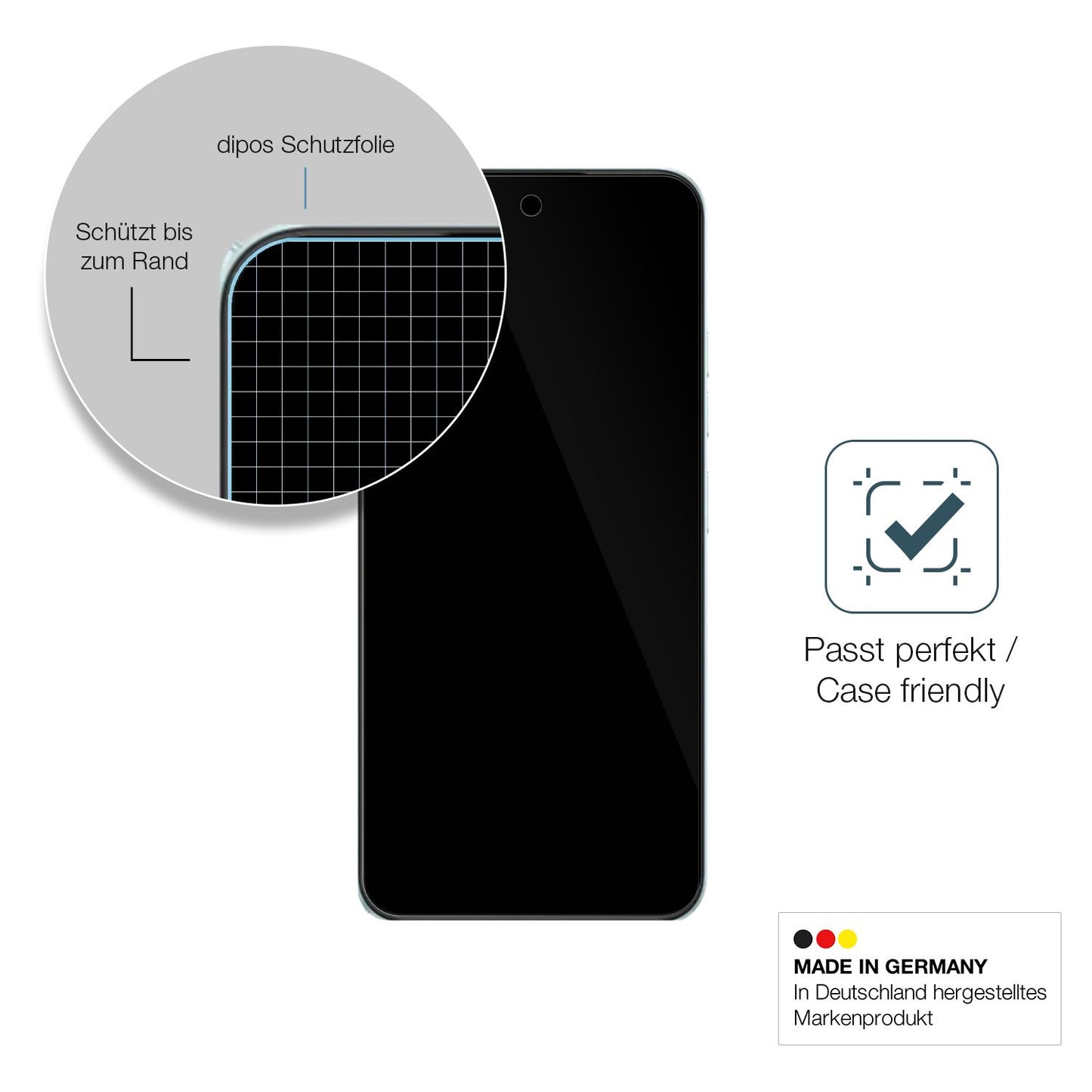 Besonders flexibler Displayschutz mit Anti-Shock-Schicht im Materialmix