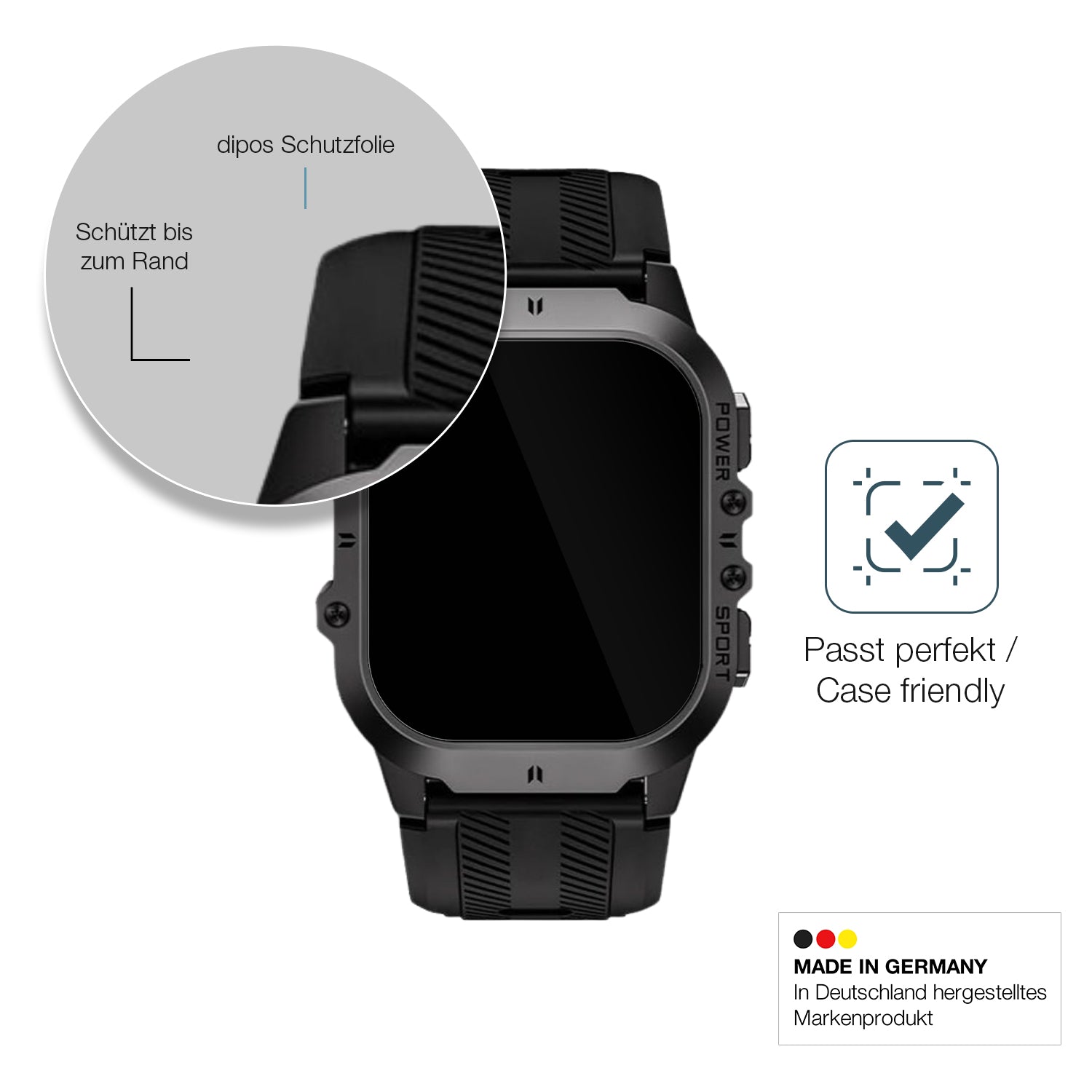 Besonders flexibler Displayschutz mit Anti-Shock-Schicht im Materialmix