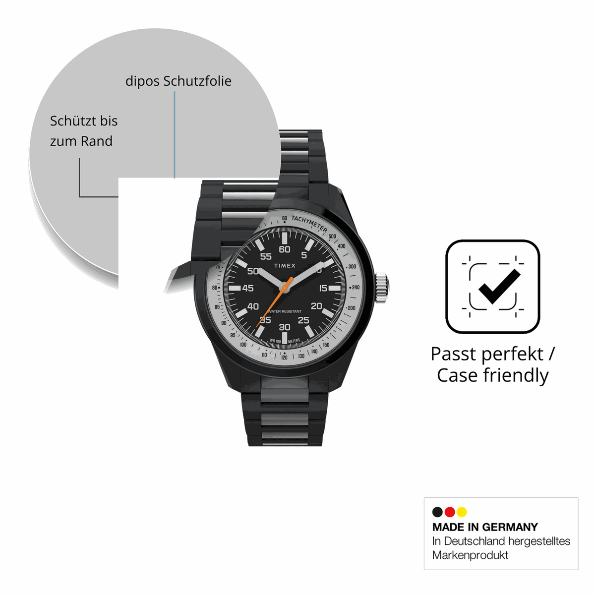 Besonders flexibler Displayschutz mit Anti-Shock-Schicht im Materialmix