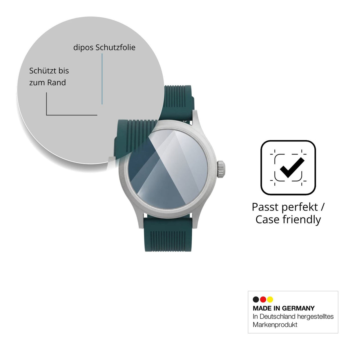 Besonders flexibler Displayschutz mit Anti-Shock-Schicht im Materialmix