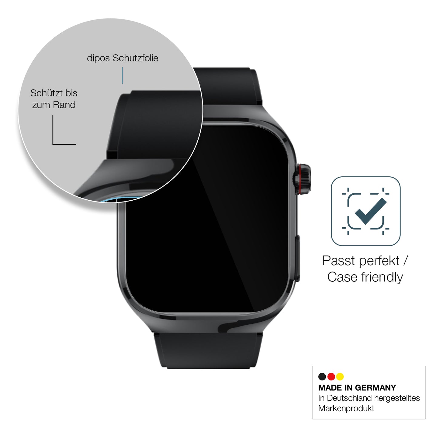 Besonders flexibler Displayschutz mit Anti-Shock-Schicht im Materialmix