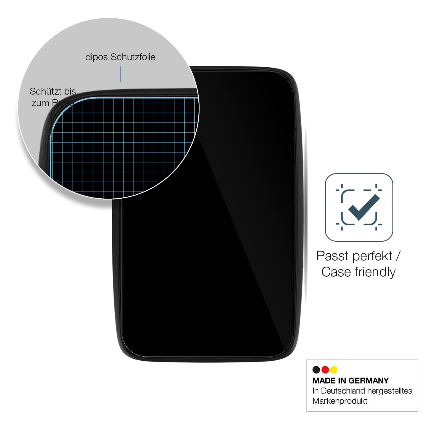 Besonders flexibler Displayschutz mit Anti-Shock-Schicht im Materialmix