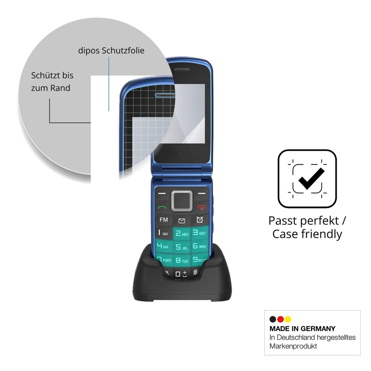 Besonders flexibler Displayschutz mit Anti-Shock-Schicht im Materialmix