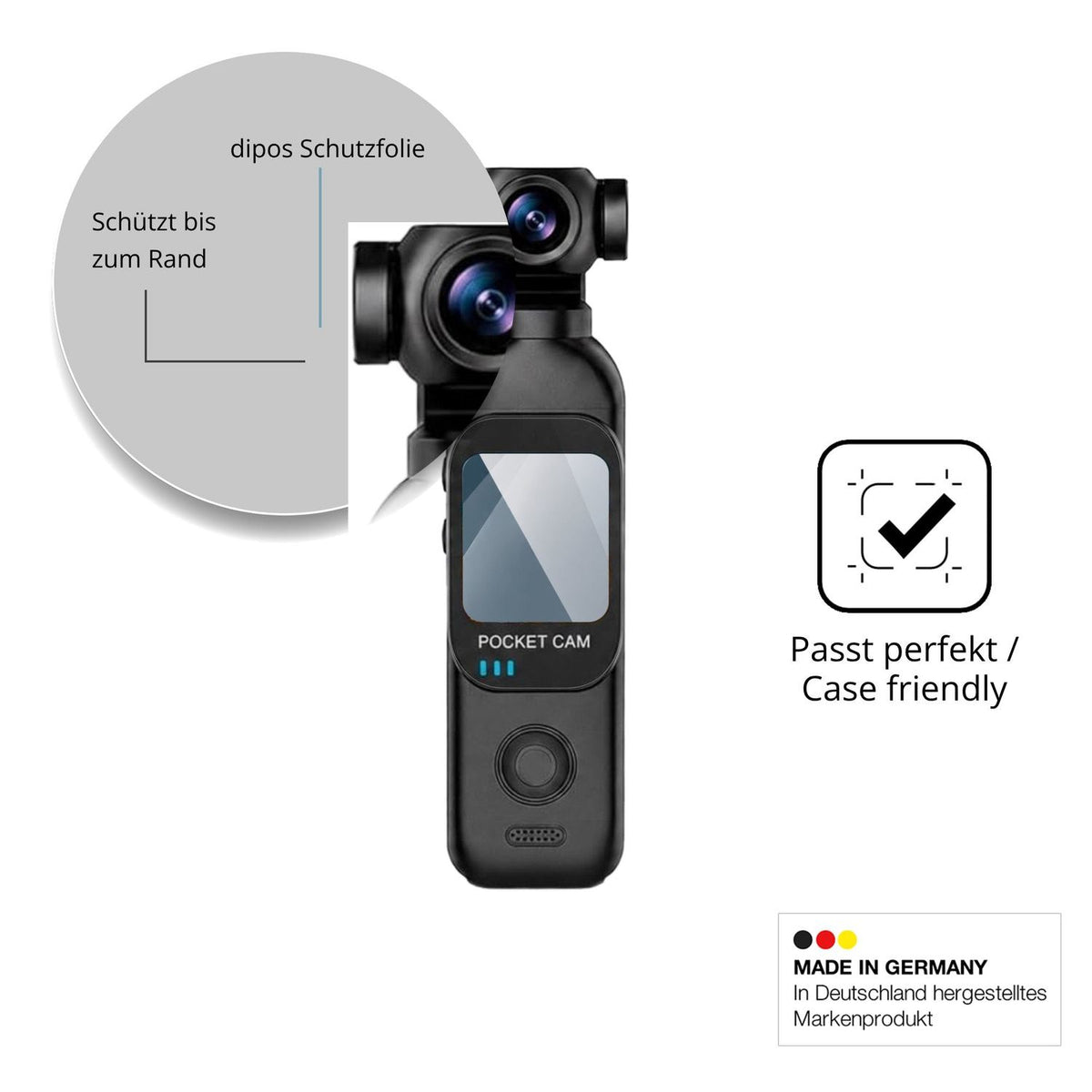 Besonders flexibler Displayschutz mit Anti-Shock-Schicht im Materialmix