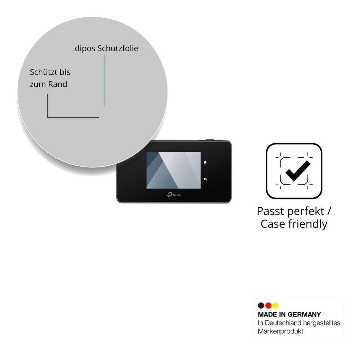 Besonders flexibler Displayschutz mit Anti-Shock-Schicht im Materialmix