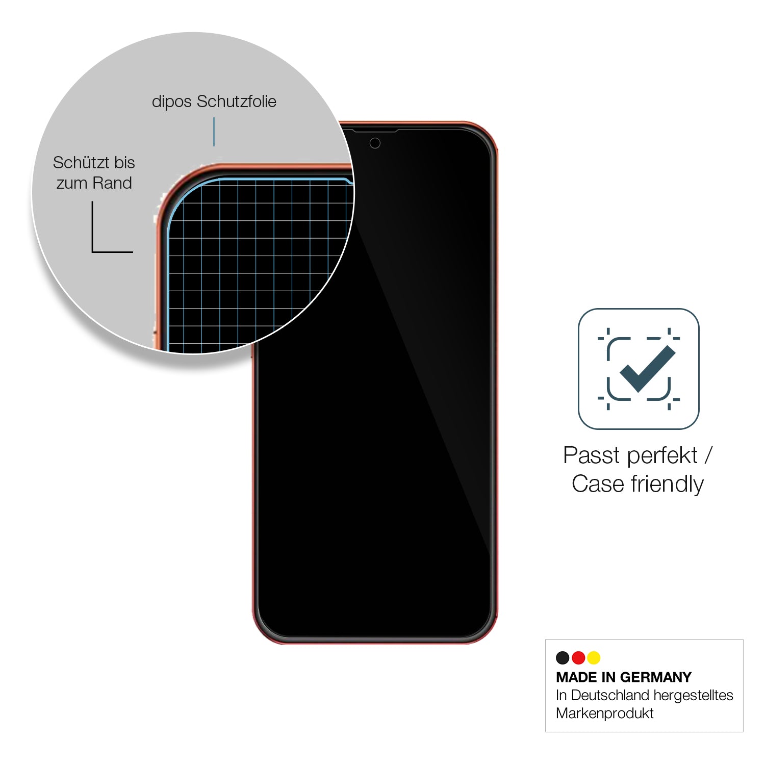 Besonders flexibler Displayschutz mit Anti-Shock-Schicht im Materialmix