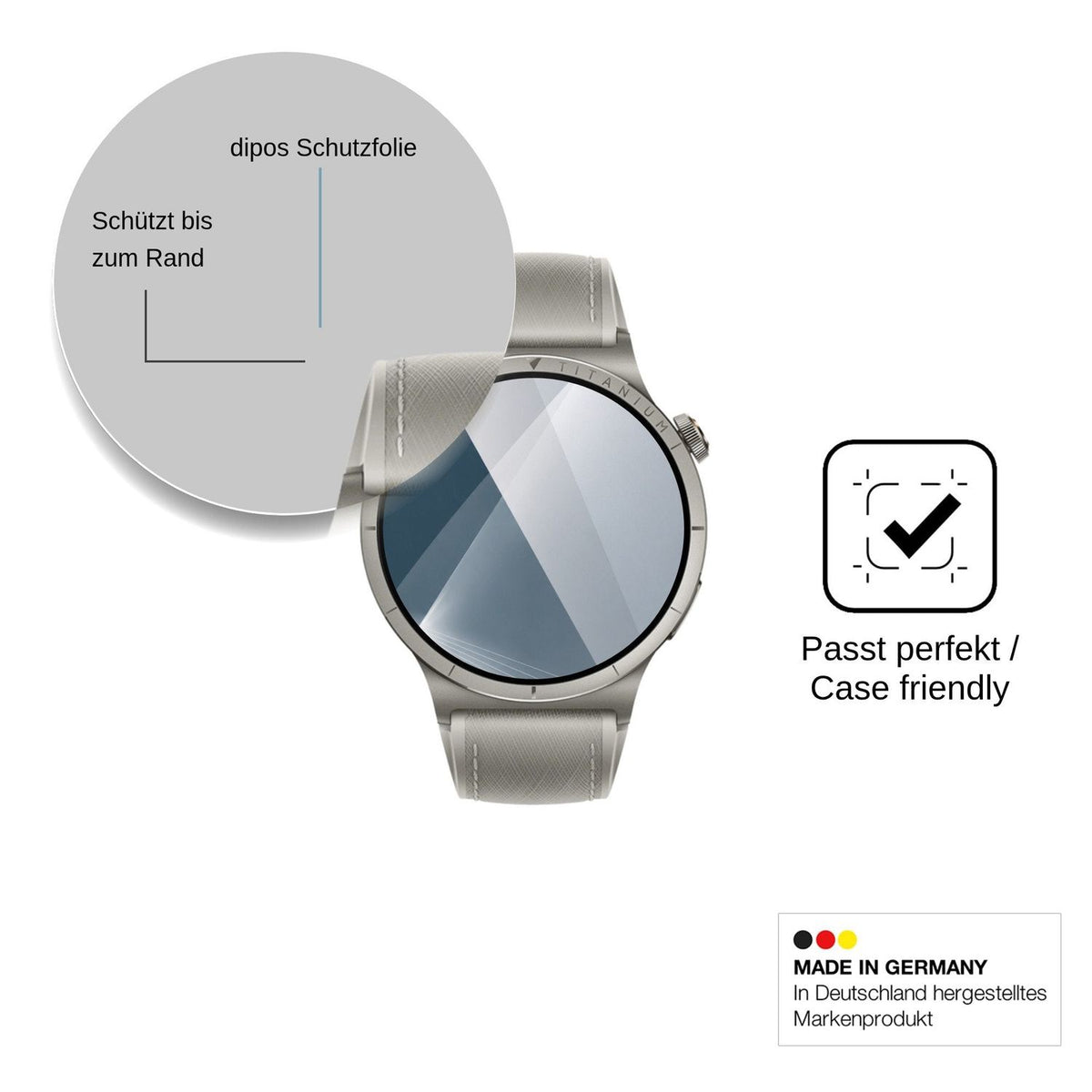 2x 9H Schutzfolie für Vivo Watch 6 Panzerfolie