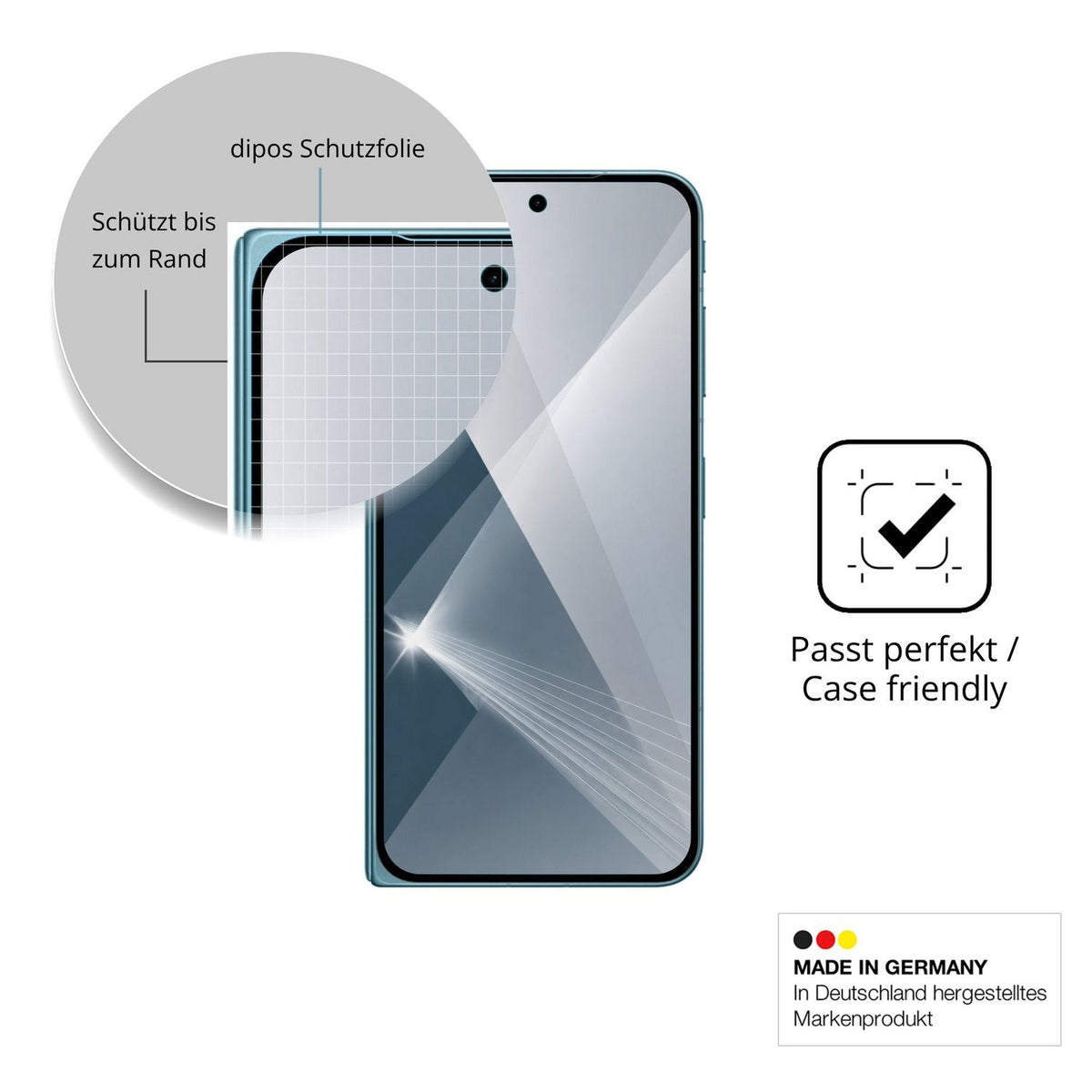 Besonders flexibler Displayschutz mit Anti-Shock-Schicht im Materialmix