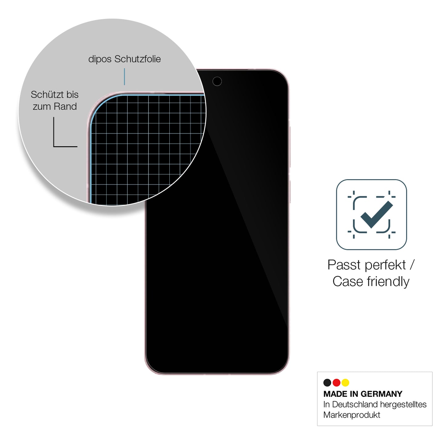Besonders flexibler Displayschutz mit Anti-Shock-Schicht im Materialmix