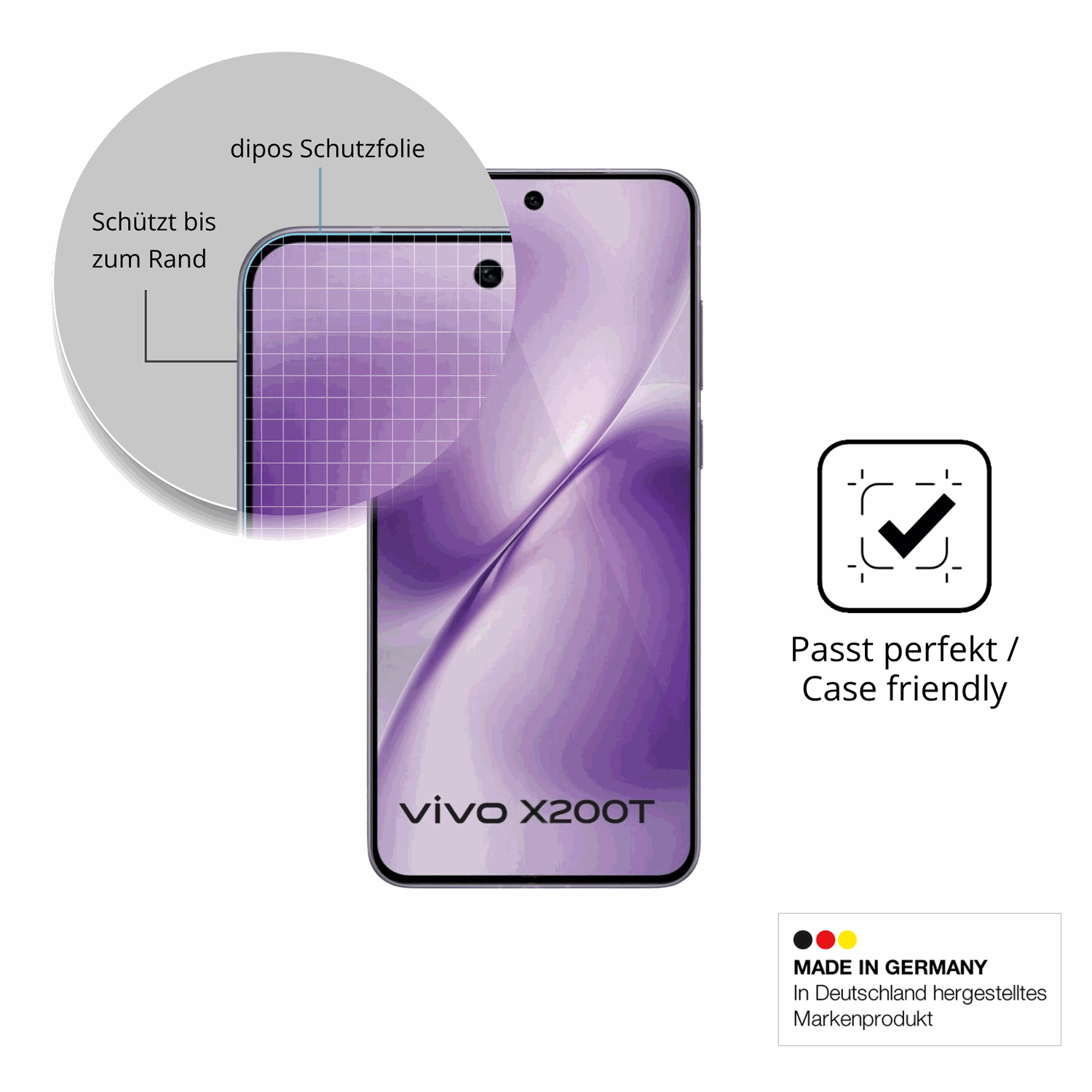 Besonders flexibler Displayschutz mit Anti-Shock-Schicht im Materialmix