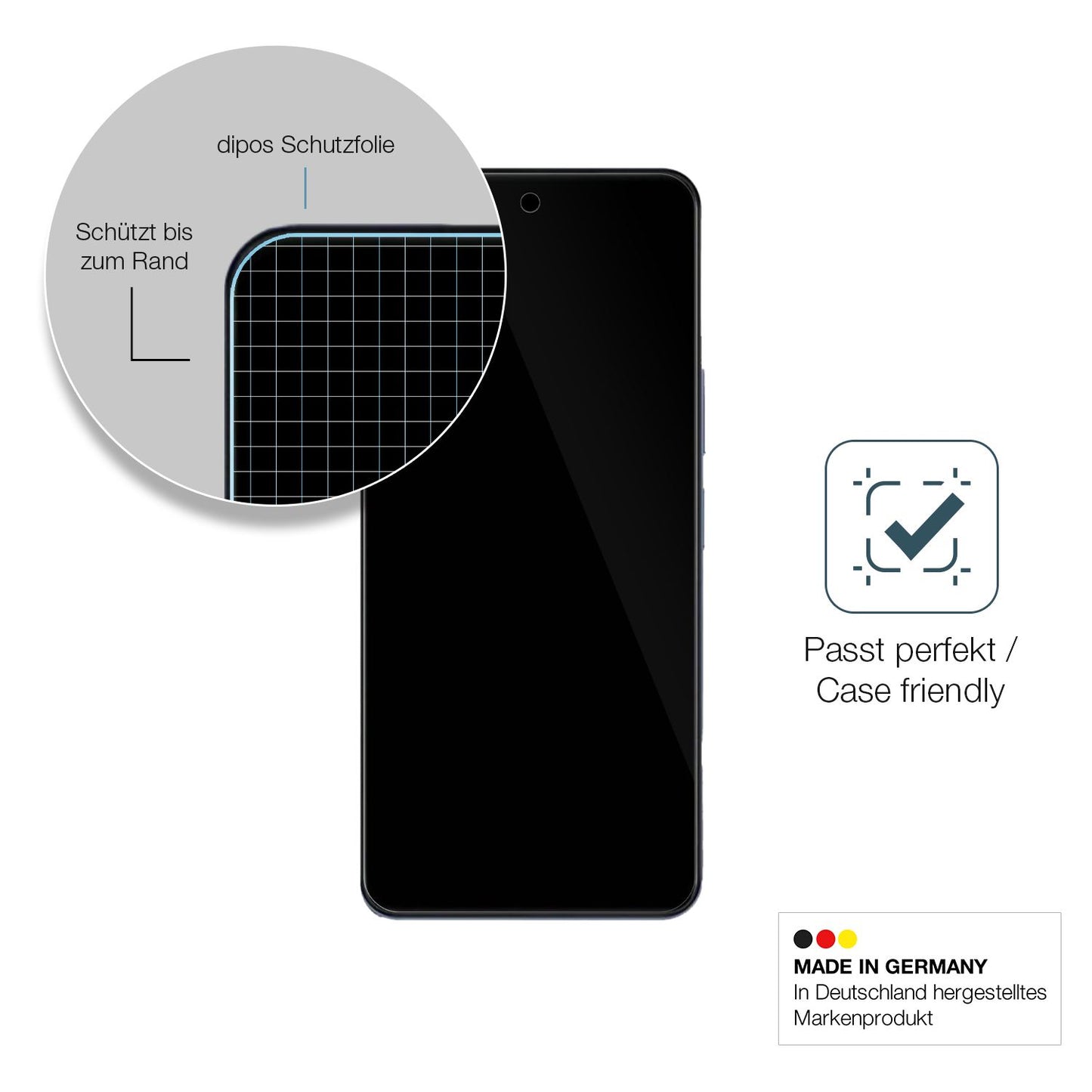 Besonders flexibler Displayschutz mit Anti-Shock-Schicht im Materialmix