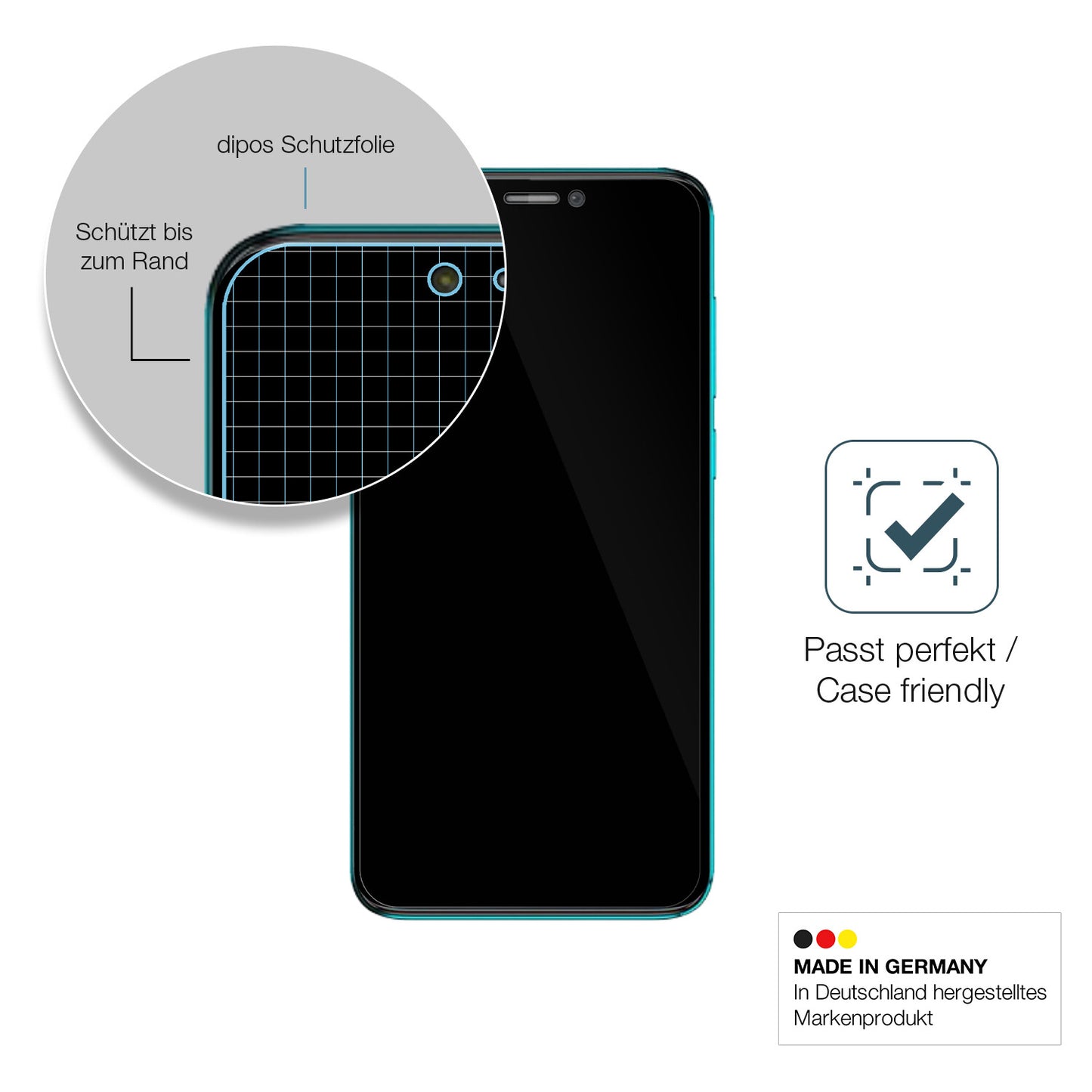 Besonders flexibler Displayschutz mit Anti-Shock-Schicht im Materialmix