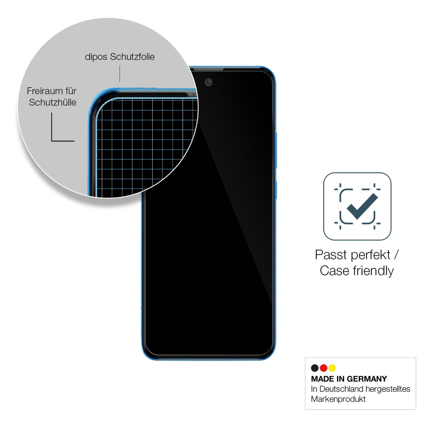 Besonders flexibler Displayschutz mit Anti-Shock-Schicht im Materialmix