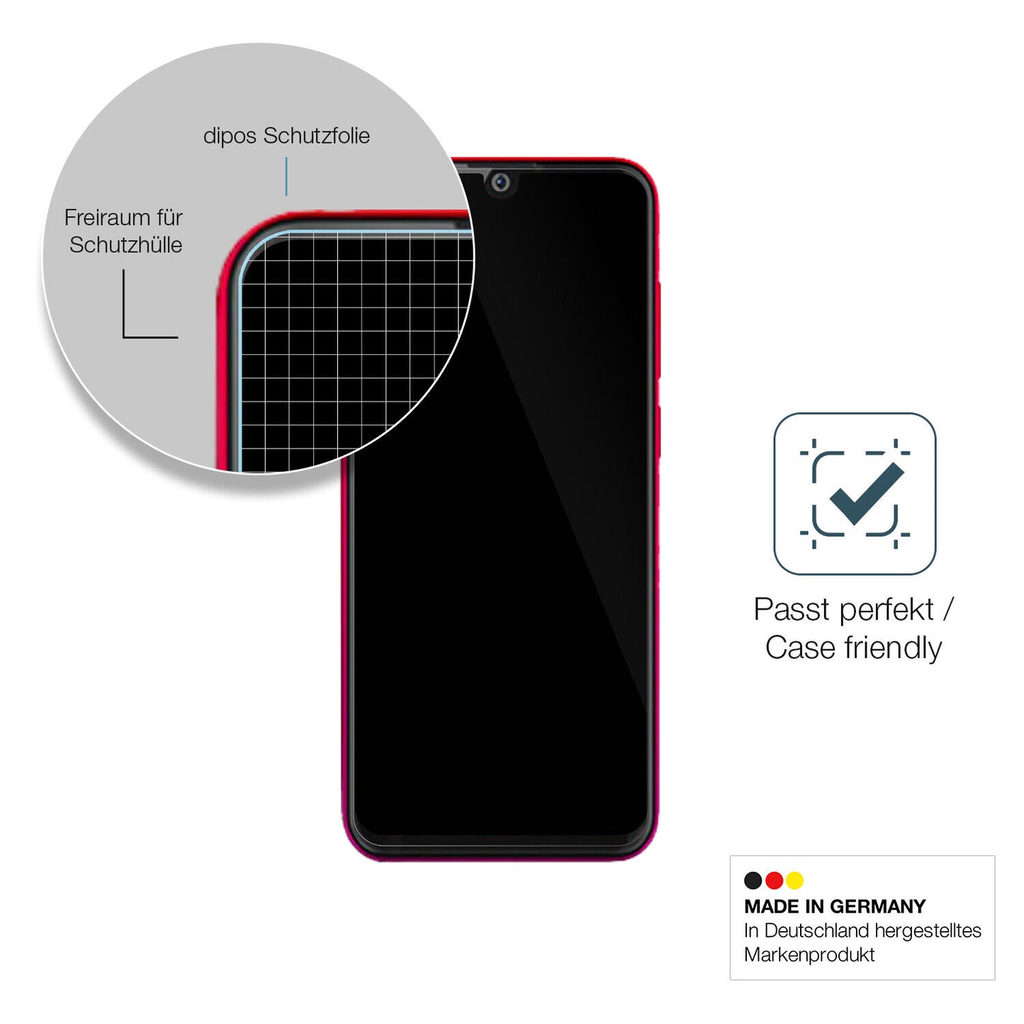 Besonders flexibler Displayschutz mit Anti-Shock-Schicht im Materialmix