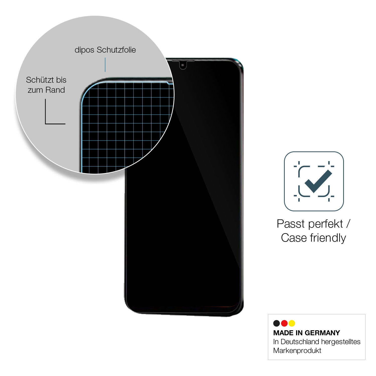 Besonders flexibler Displayschutz mit Anti-Shock-Schicht im Materialmix