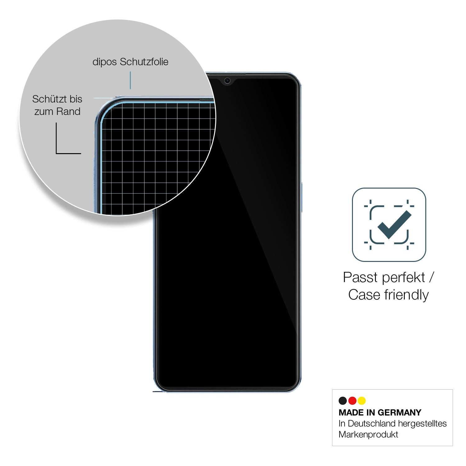 Besonders flexibler Displayschutz mit Anti-Shock-Schicht im Materialmix