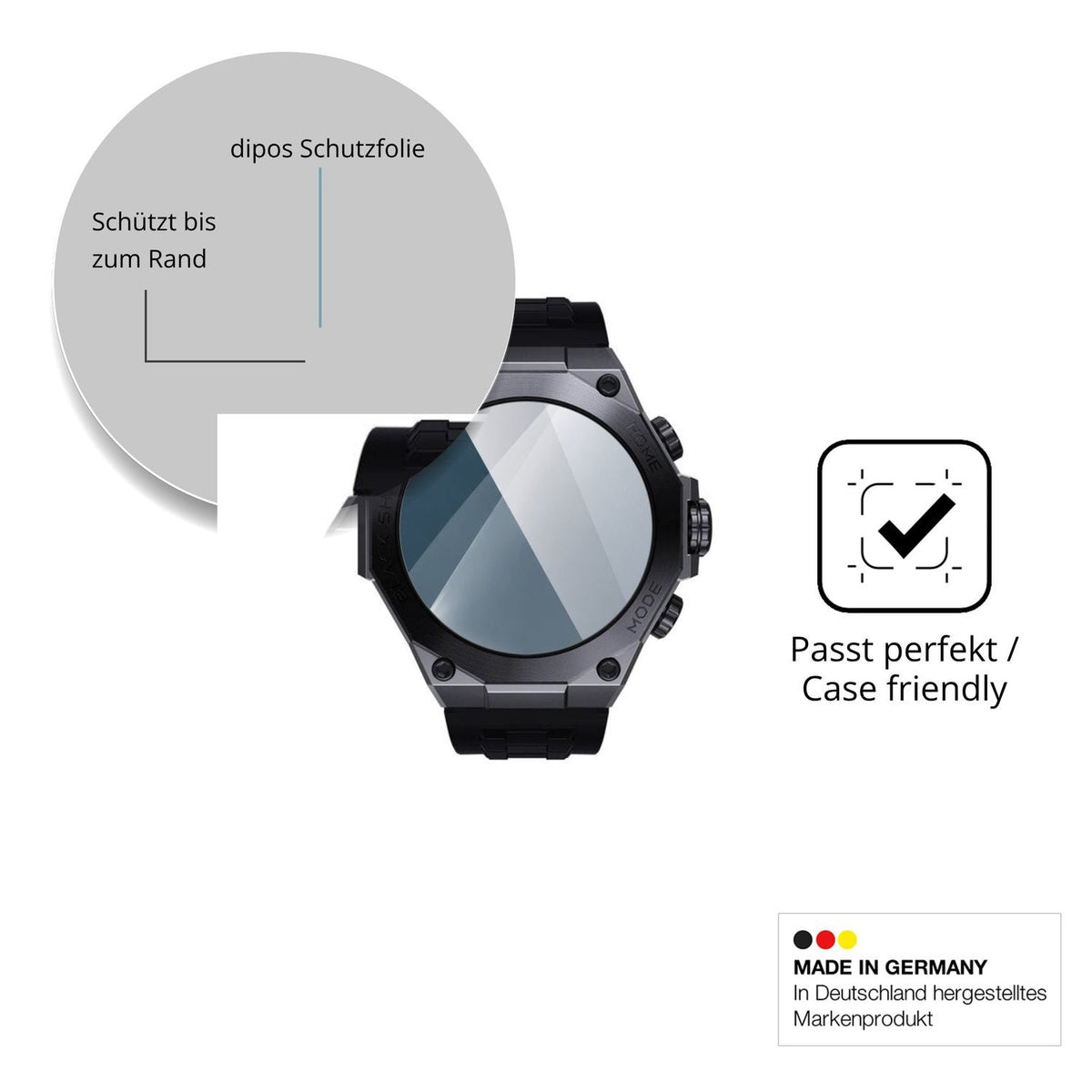 Besonders flexibler Displayschutz mit Anti-Shock-Schicht im Materialmix