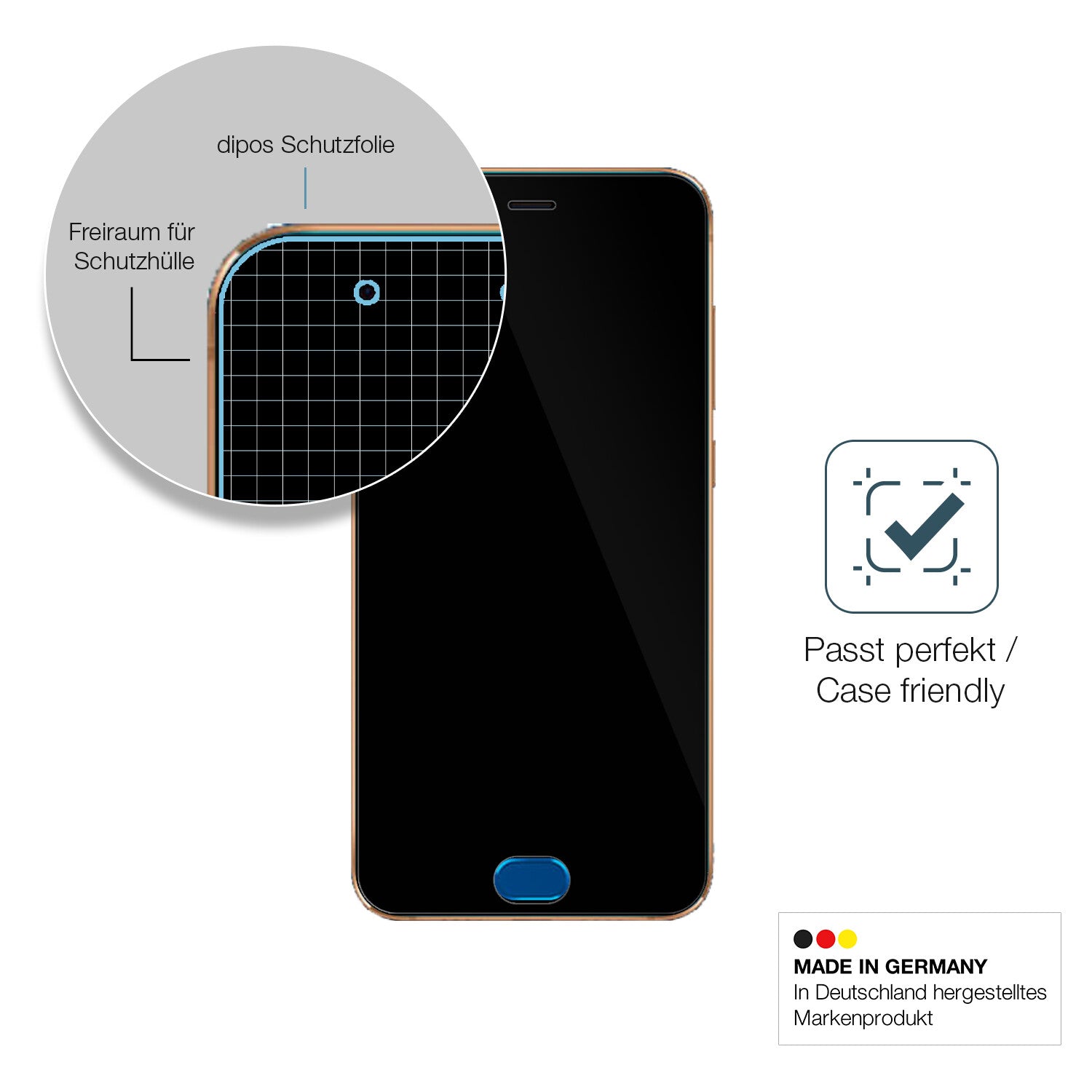Besonders flexibler Displayschutz mit Anti-Shock-Schicht im Materialmix