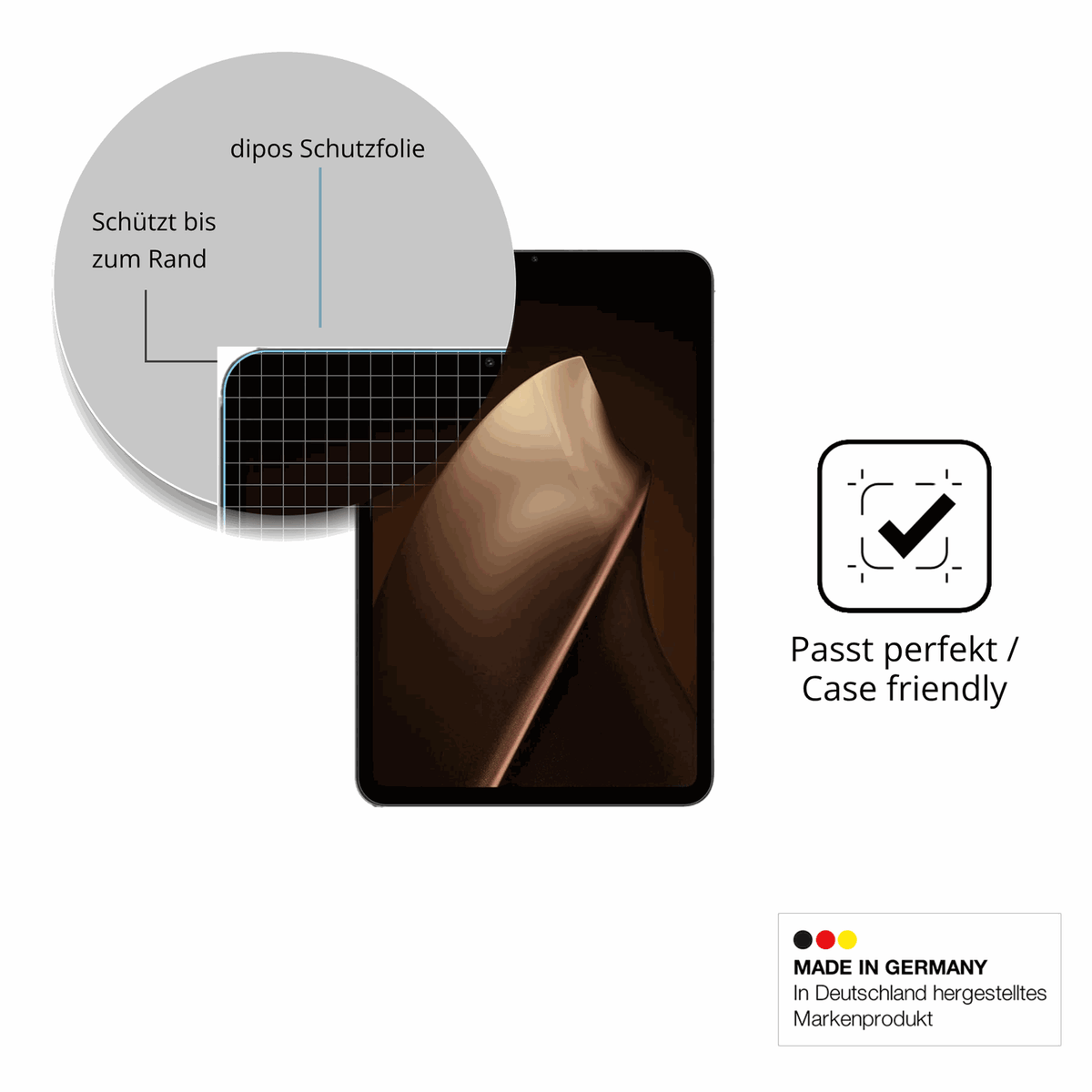 Besonders flexibler Displayschutz mit Anti-Shock-Schicht im Materialmix