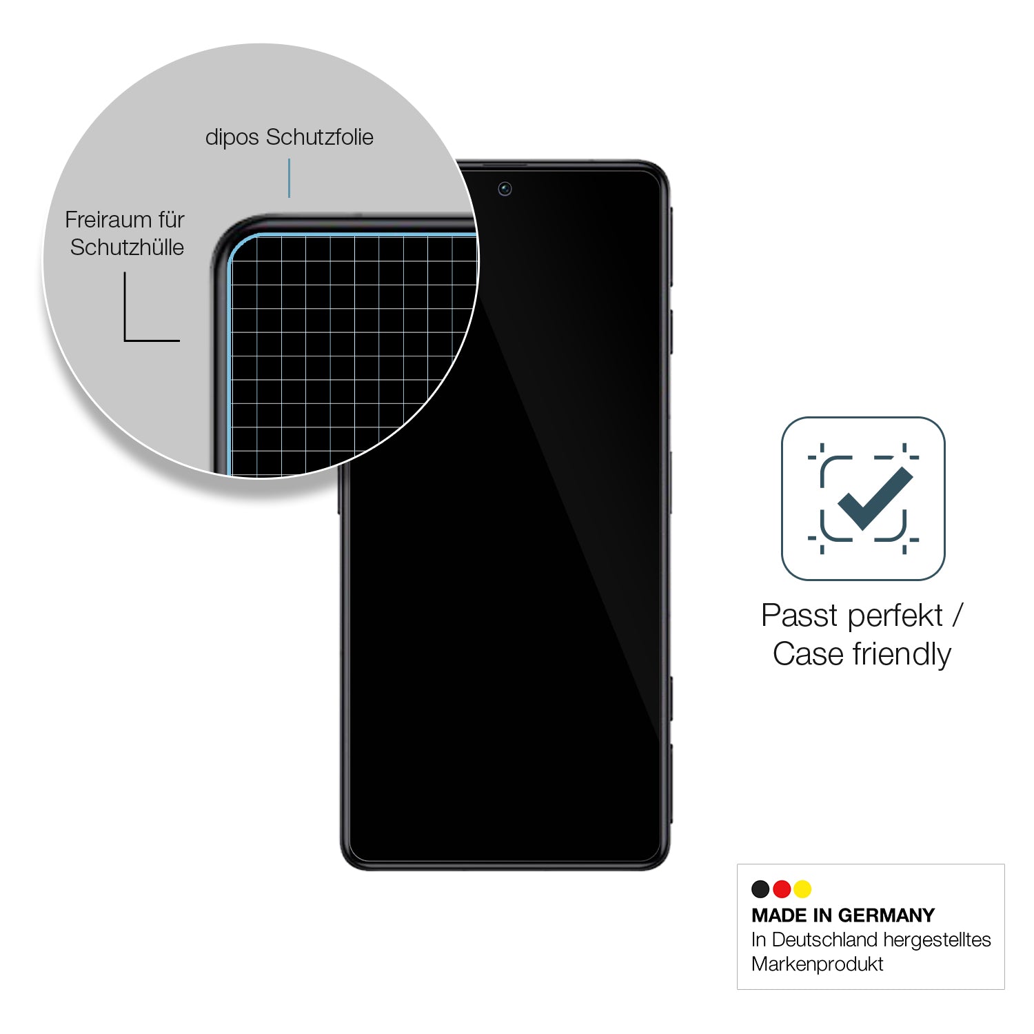 Besonders flexibler Displayschutz mit Anti-Shock-Schicht im Materialmix