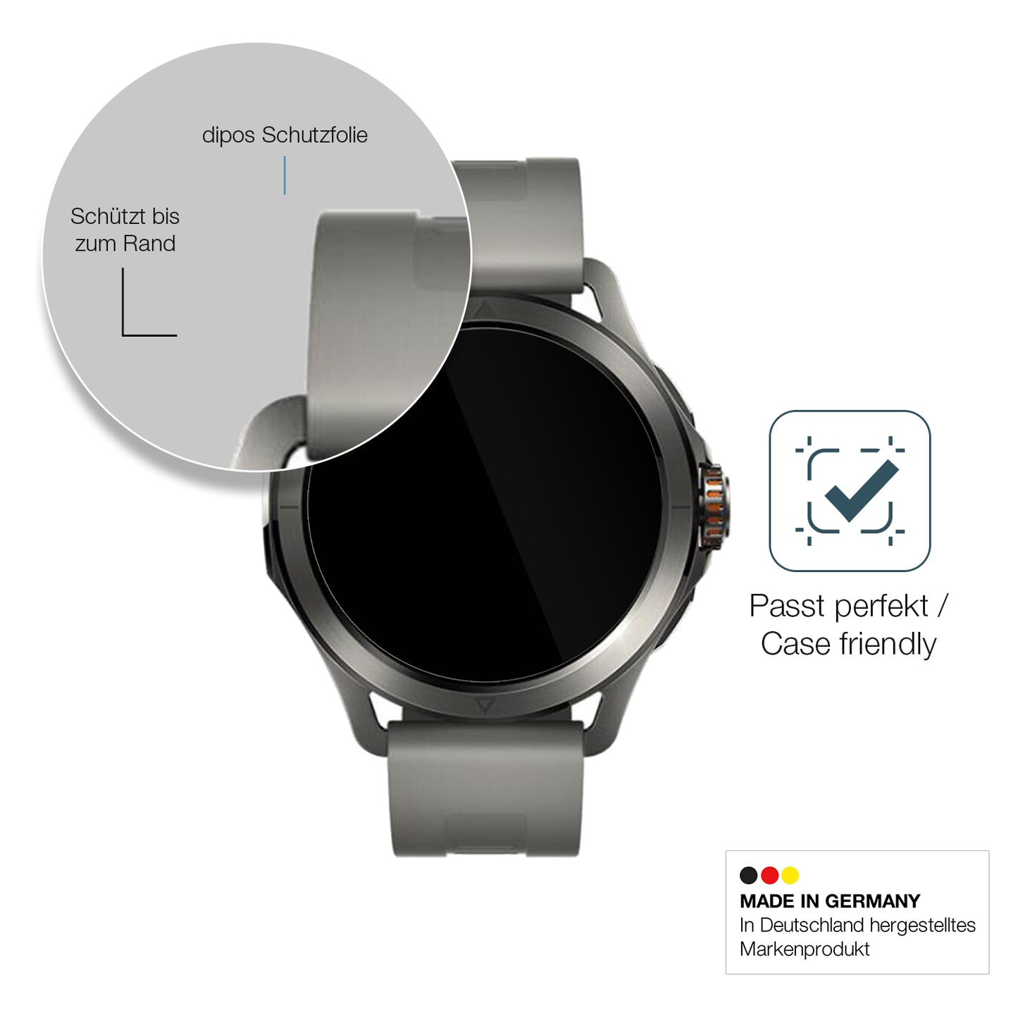 Besonders flexibler Displayschutz mit Anti-Shock-Schicht im Materialmix