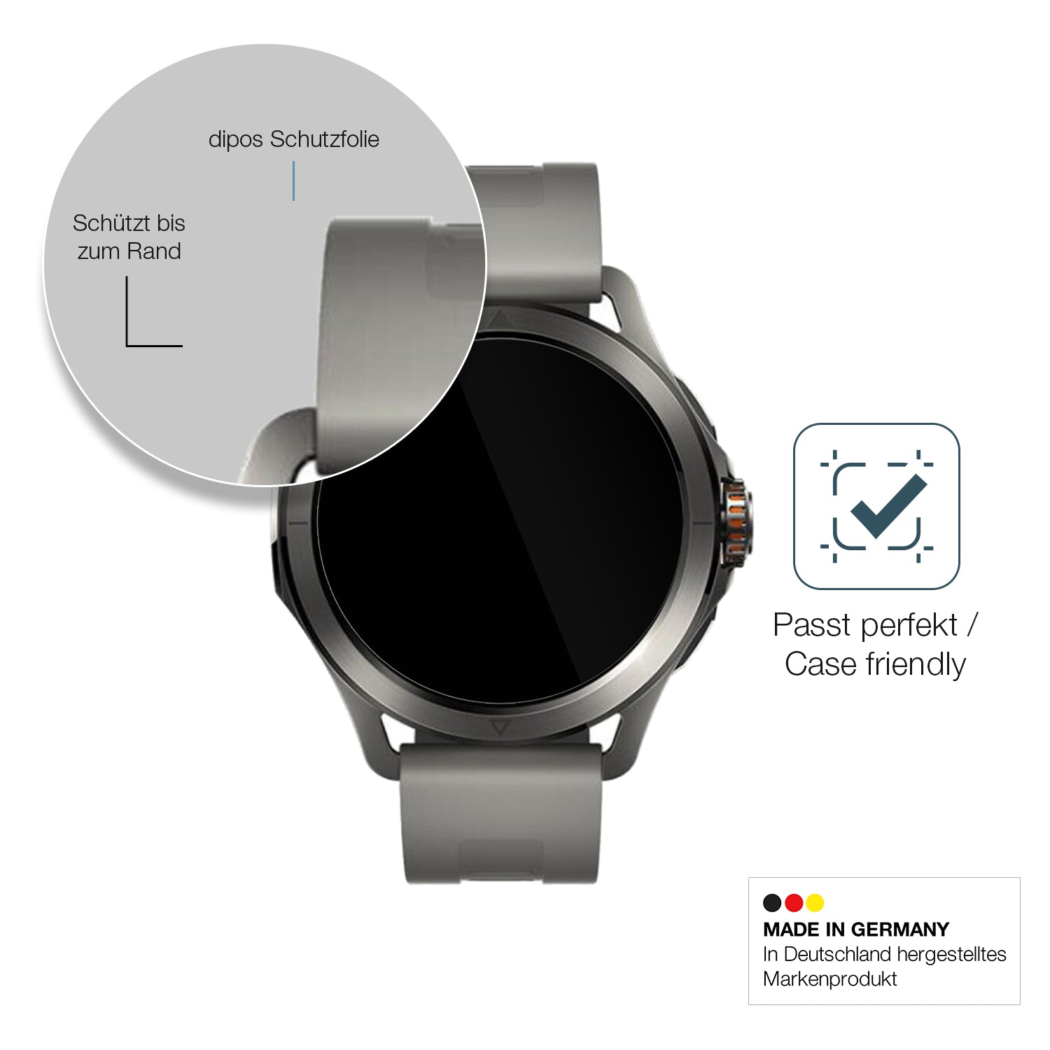 Besonders flexibler Displayschutz mit Anti-Shock-Schicht im Materialmix