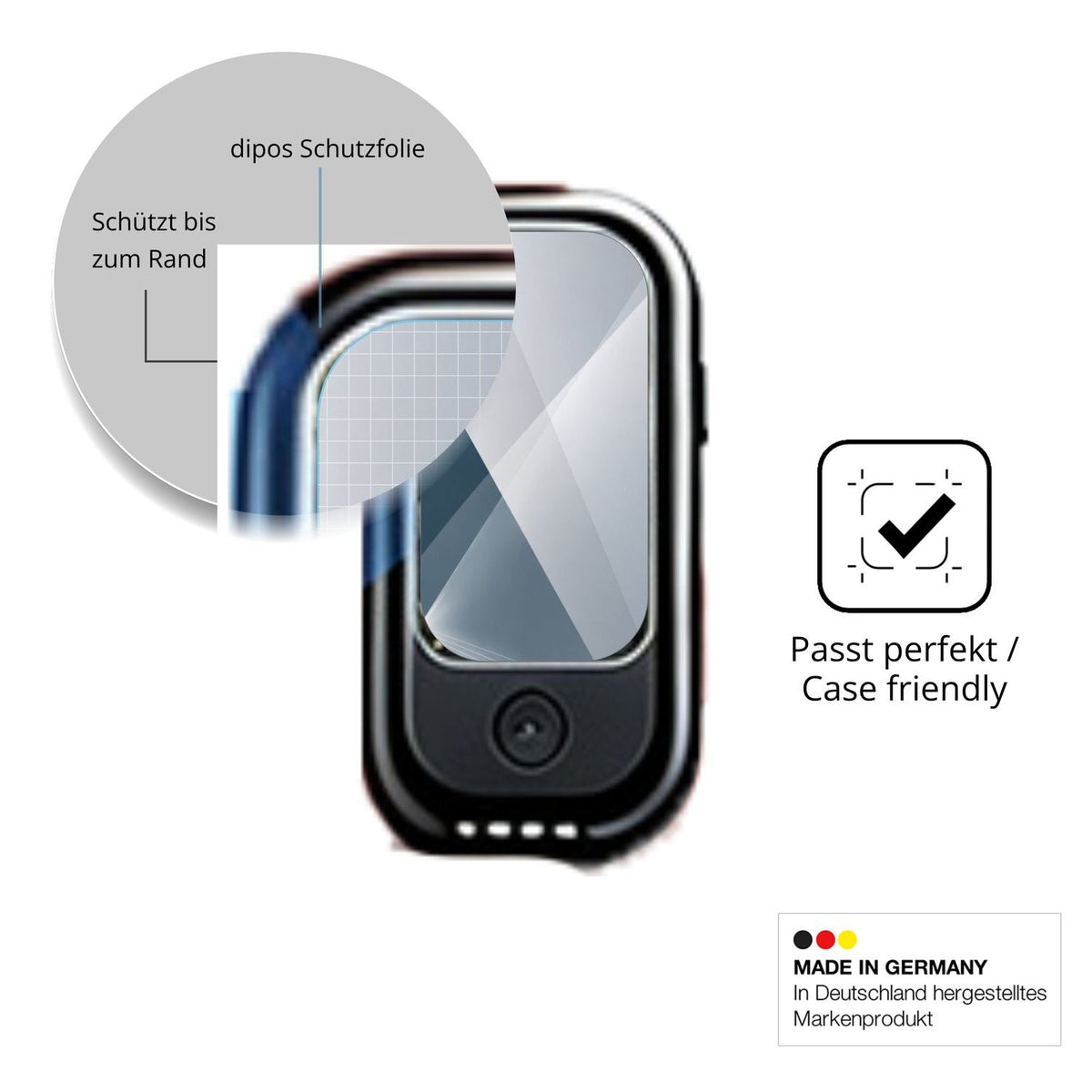 Besonders flexibler Displayschutz mit Anti-Shock-Schicht im Materialmix
