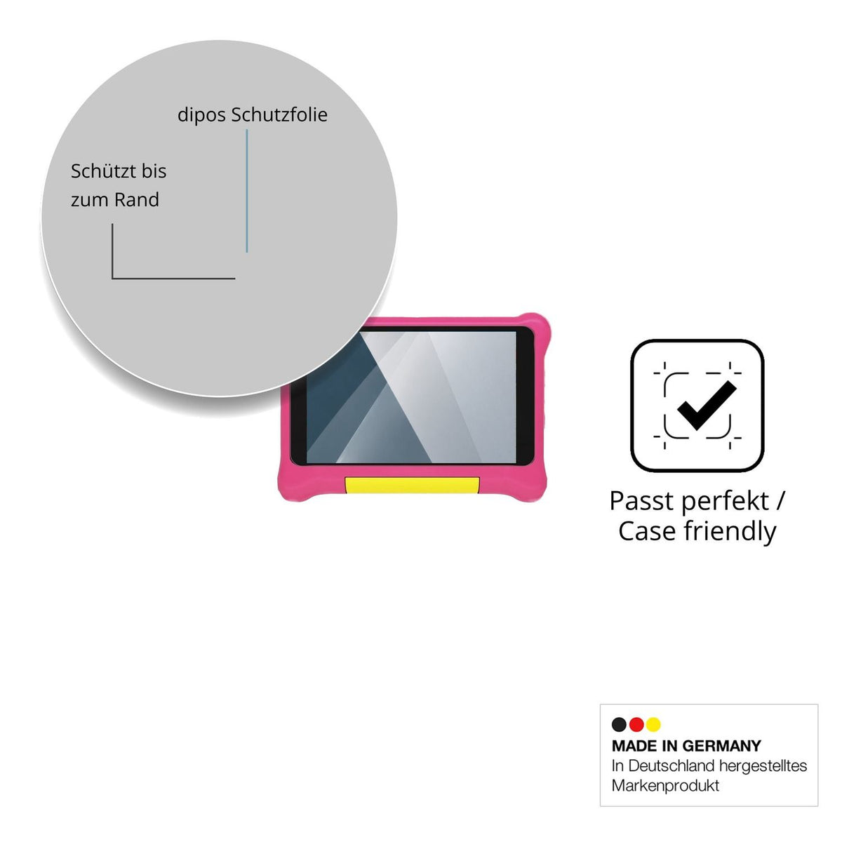Besonders flexibler Displayschutz mit Anti-Shock-Schicht im Materialmix
