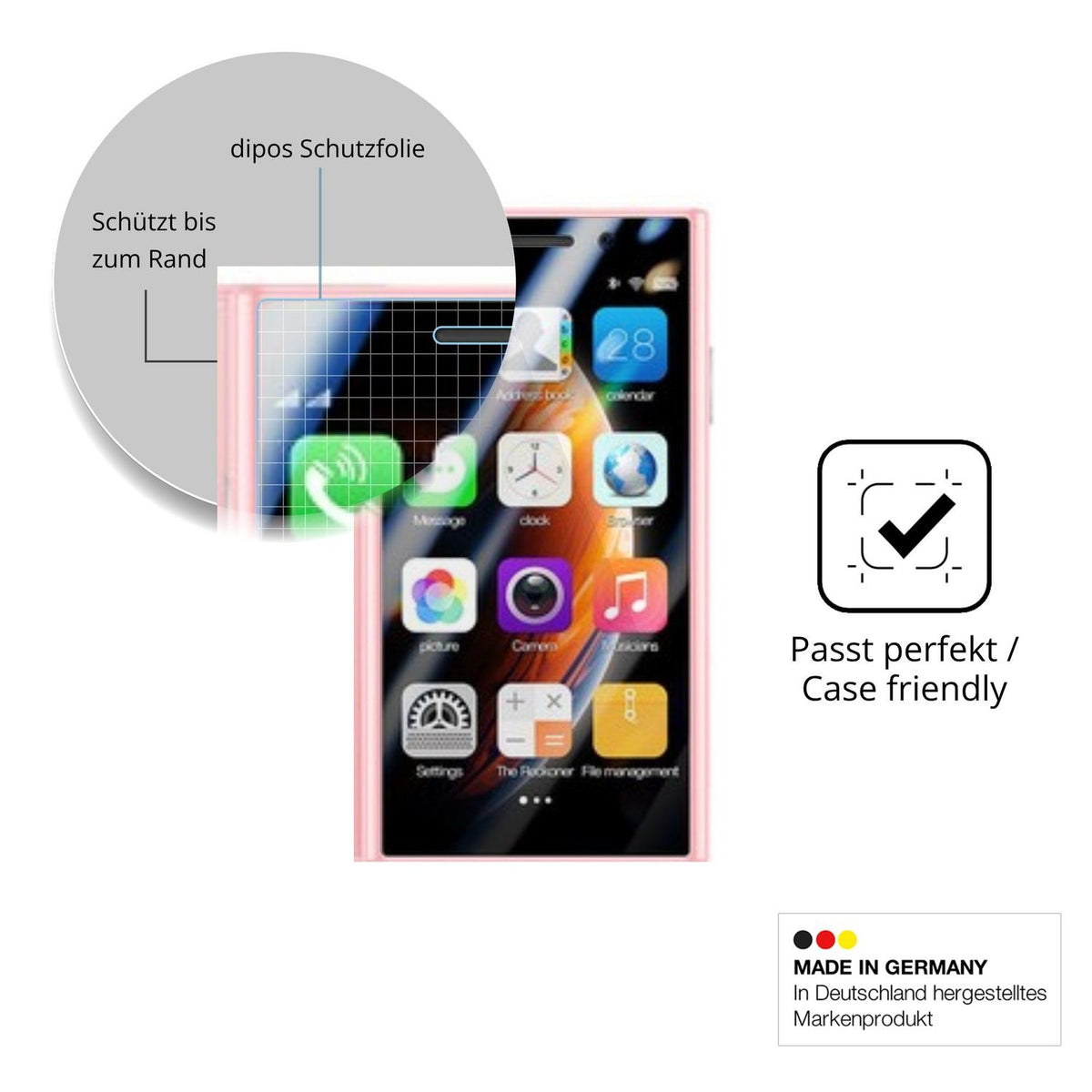 Besonders flexibler Displayschutz mit Anti-Shock-Schicht im Materialmix