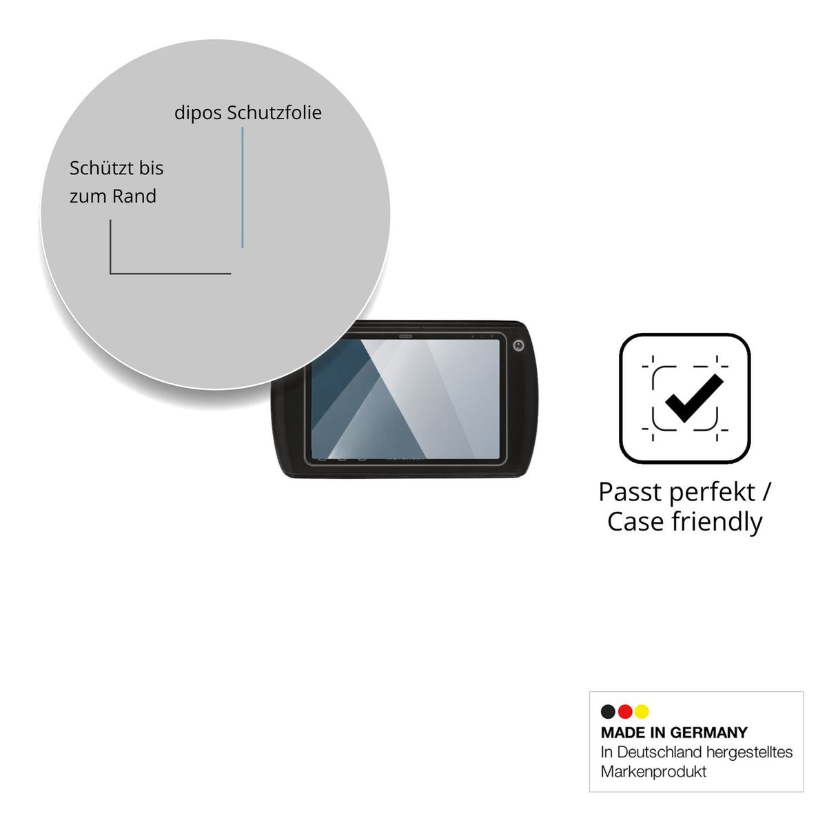 Besonders flexibler Displayschutz mit Anti-Shock-Schicht im Materialmix