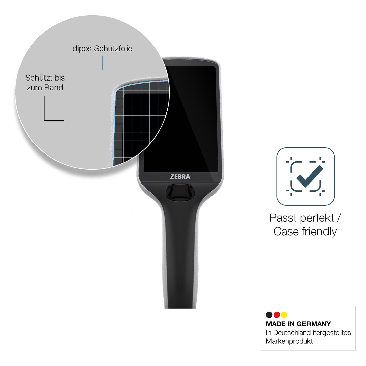 Besonders flexibler Displayschutz mit Anti-Shock-Schicht im Materialmix