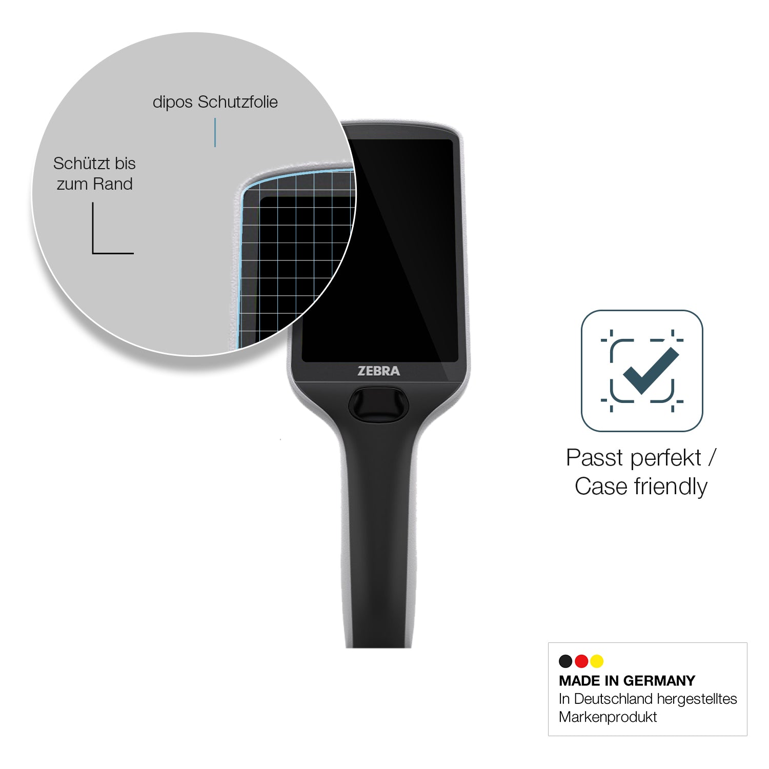 Besonders flexibler Displayschutz mit Anti-Shock-Schicht im Materialmix