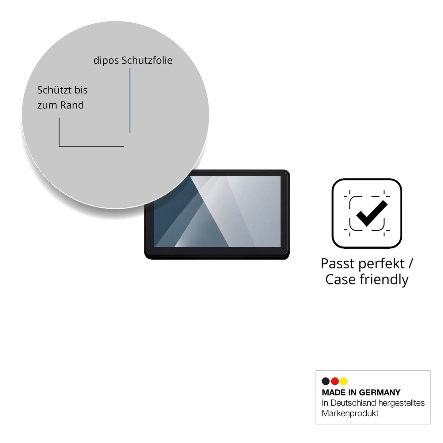 Besonders flexibler Displayschutz mit Anti-Shock-Schicht im Materialmix