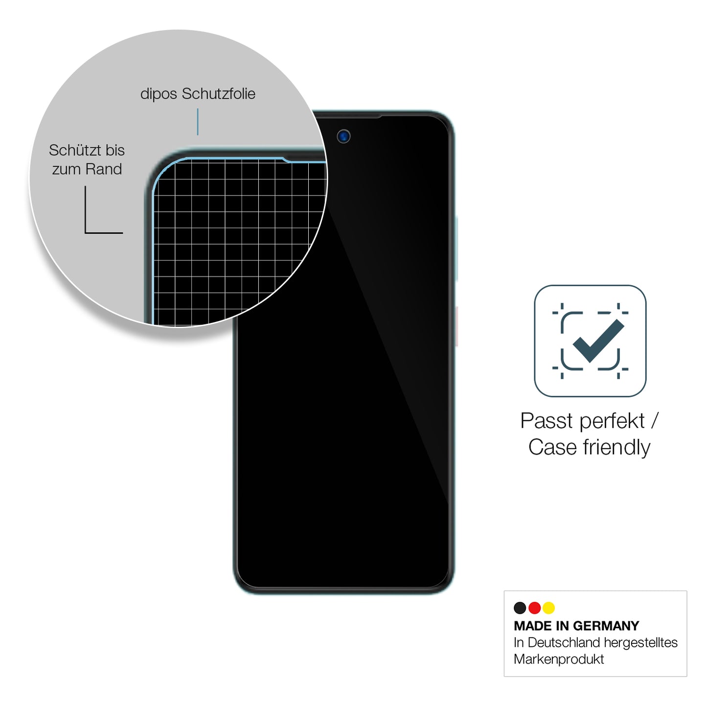 Besonders flexibler Displayschutz mit Anti-Shock-Schicht im Materialmix