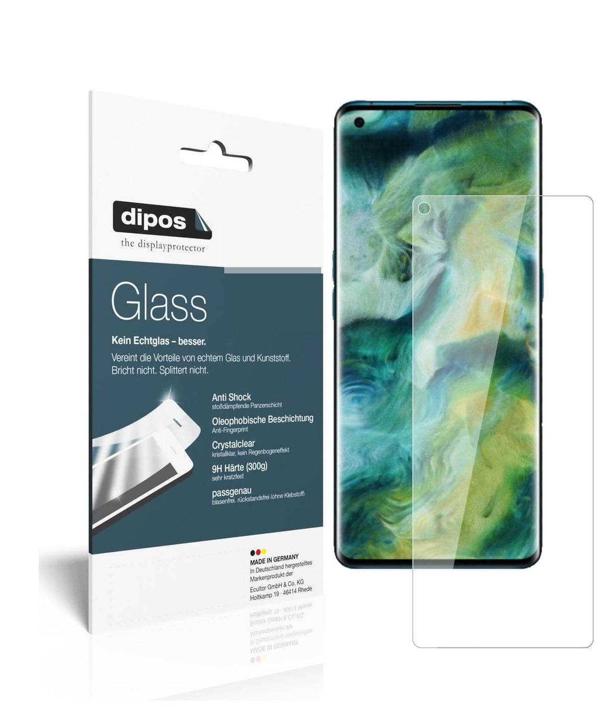 1x 9H Schutzfolie für Oppo Find X2 Pro Panzerfolie