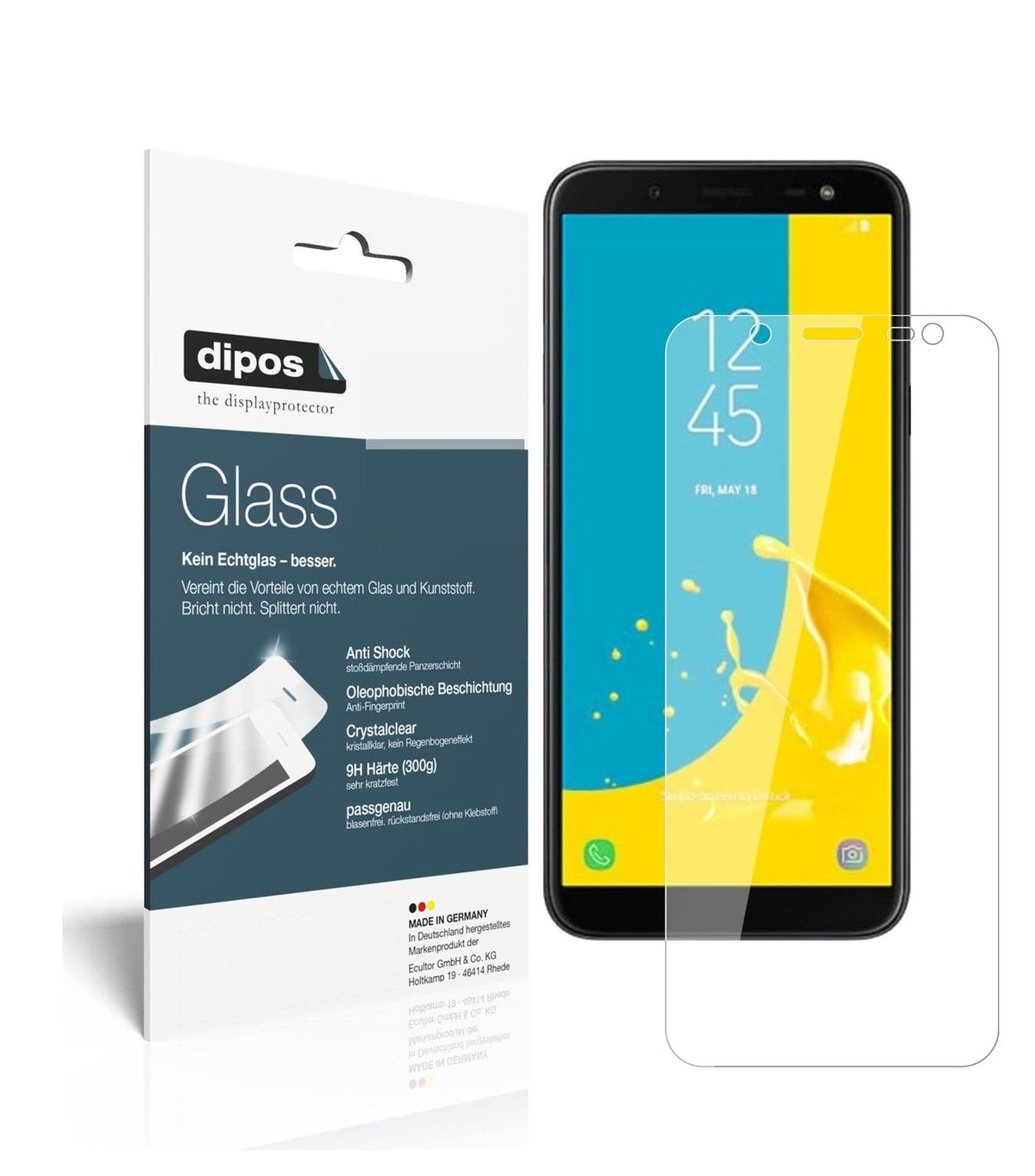 1x 9H Schutzfolie für Samsung Galaxy J6 (2018) Panzerfolie