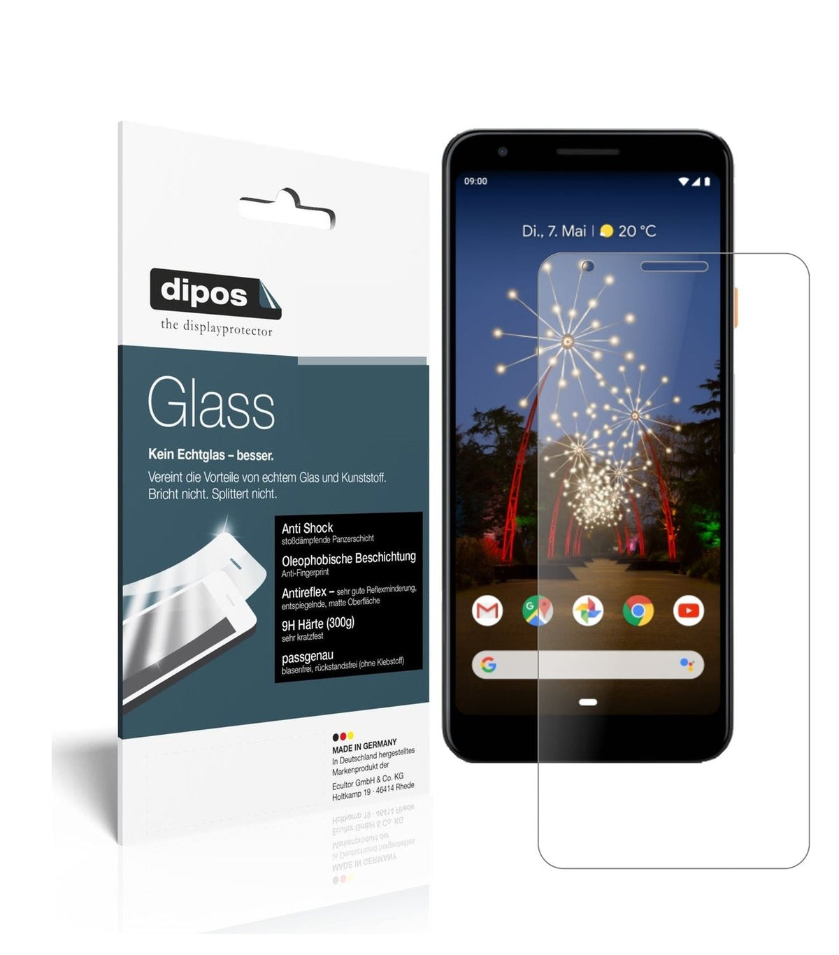 1x 9H Schutzfolie matt für Google Pixel 3a XL Panzerfolie