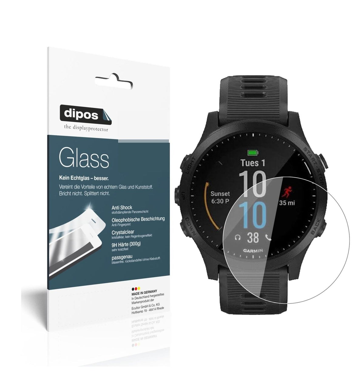1x 9H Schutzfolie für Garmin Forerunner 945 Panzerfolie