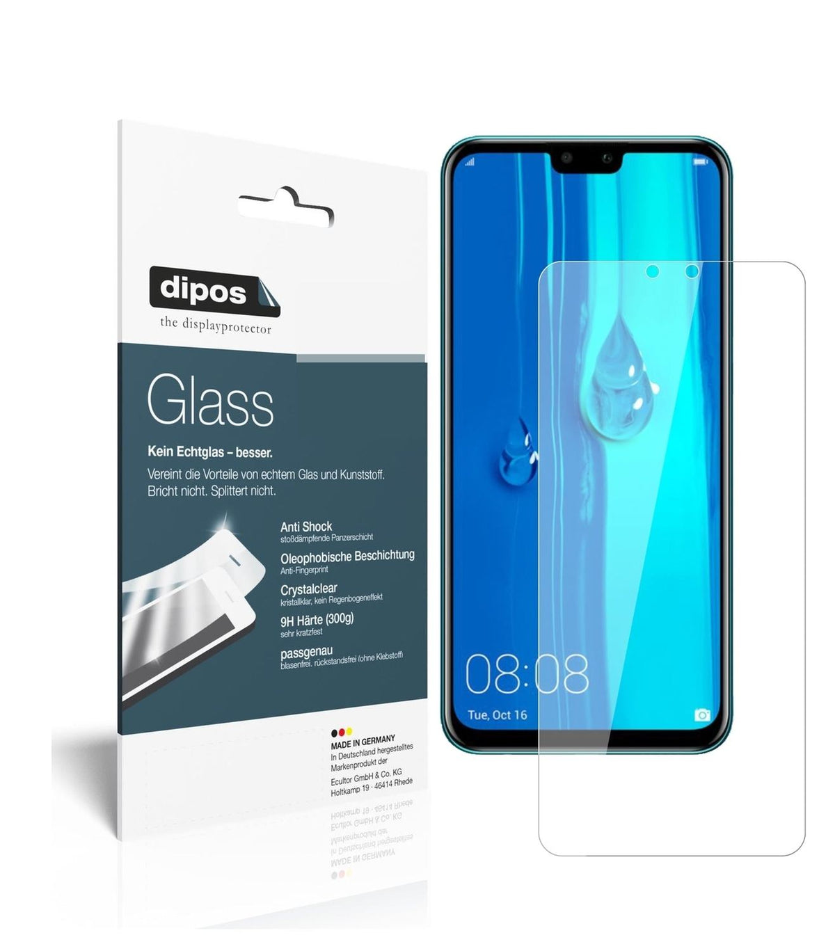 1x 9H Schutzfolie für Huawei Enjoy 9 Plus Panzerfolie