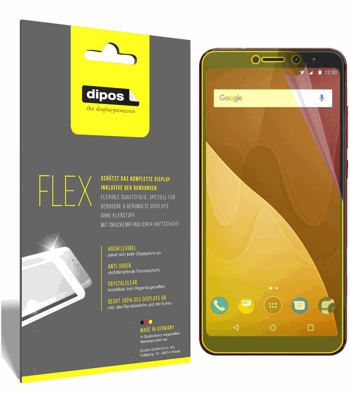 3x 3D Full Cover Schutzfolie für Wiko View Prime