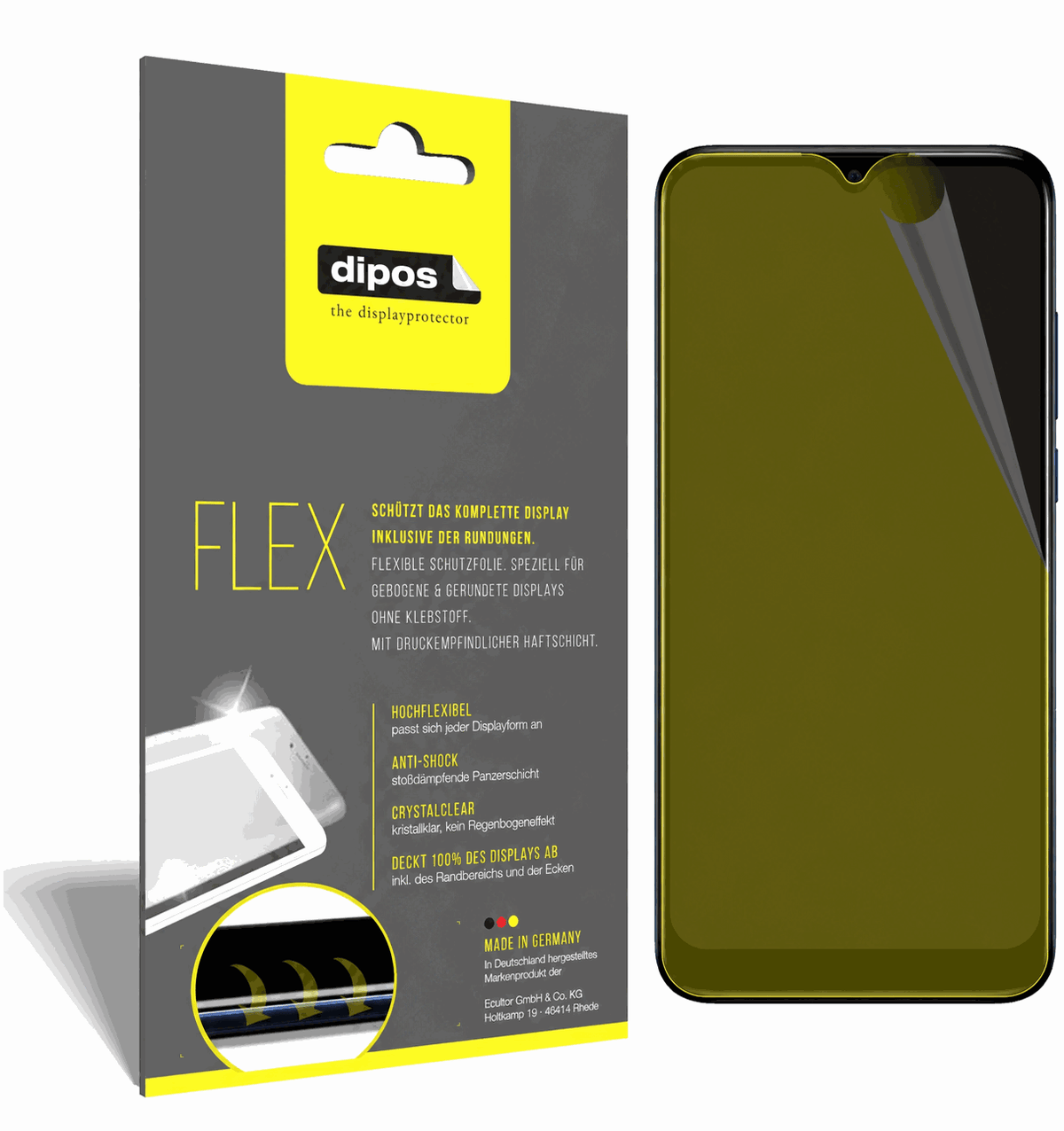 2x 3D Full Cover Schutzfolie für TCL 205