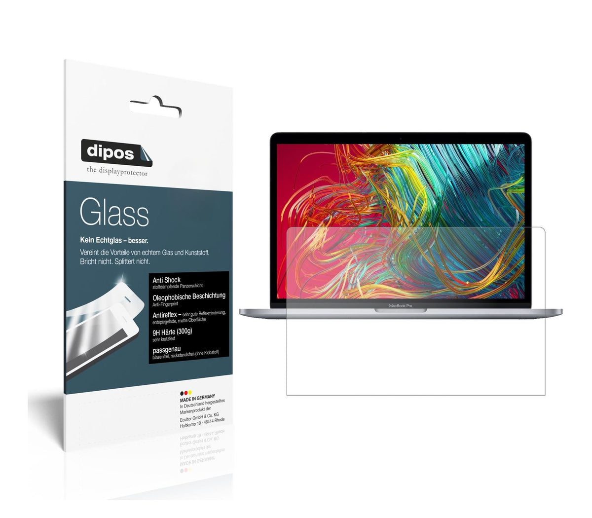 2x 9H Schutzfolie matt für Apple MacBook Pro 13 Zoll (2020) Panzerfolie