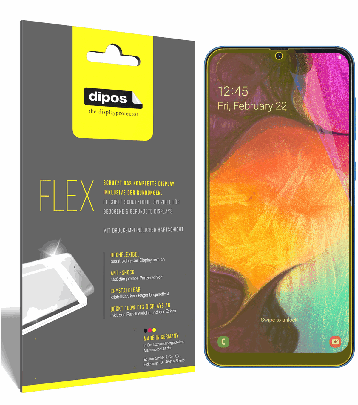 3x 3D Full Cover Schutzfolie für Samsung Galaxy A50