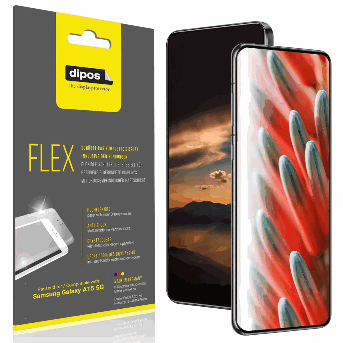 2x 3D Full Cover Schutzfolie für Samsung Galaxy A15 5G