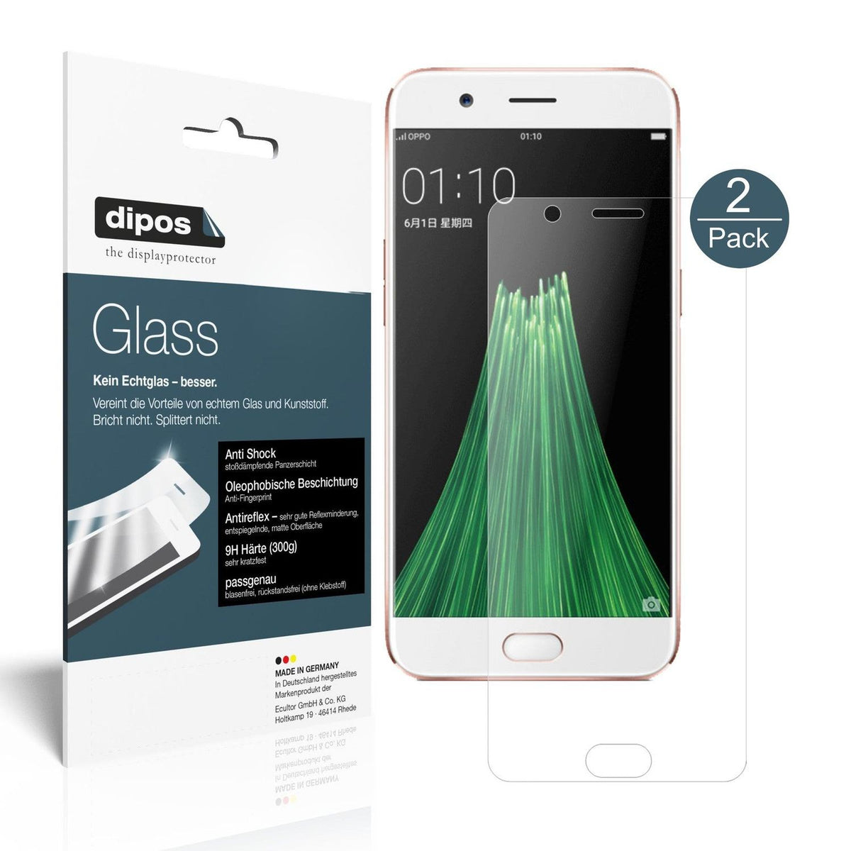 2x 9H Schutzfolie matt für Oppo R11 Plus Panzerfolie
