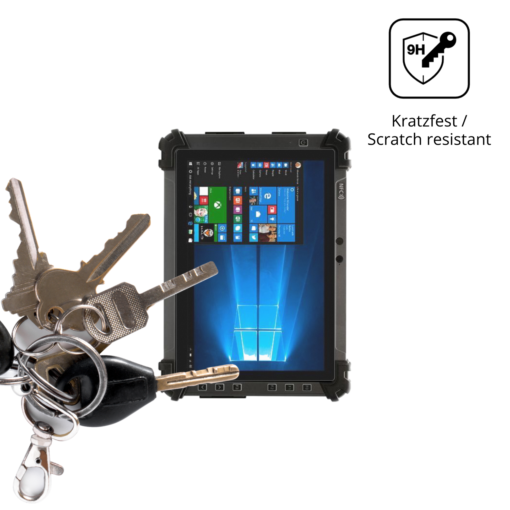 dipos Displayschutz für aaroniarugged tablet a1, mattierte Oberfläche, robuste Festigkeit und perfekte Passform