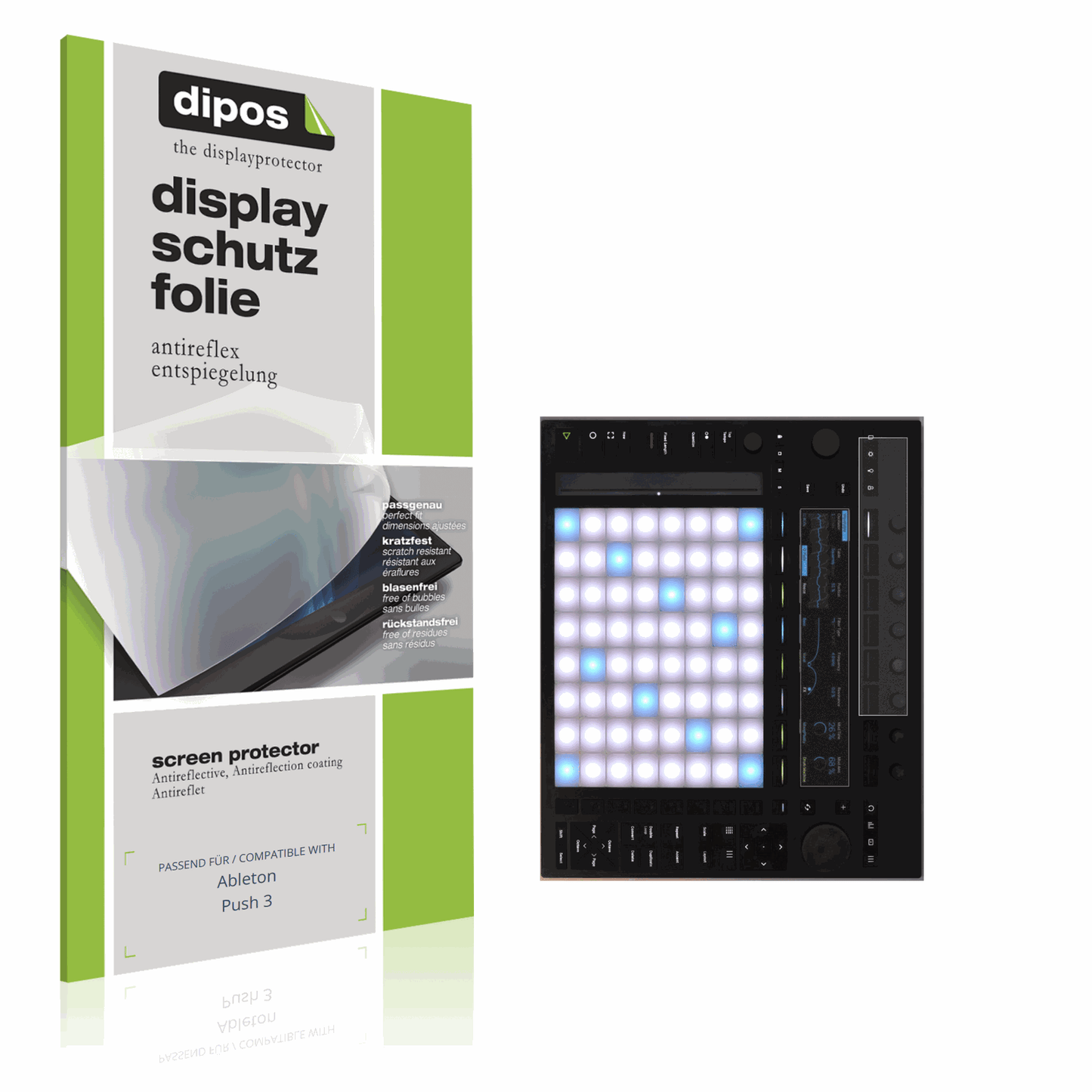 2x Schutzfolie matt für Ableton Push 3 Display-Schutzfolie