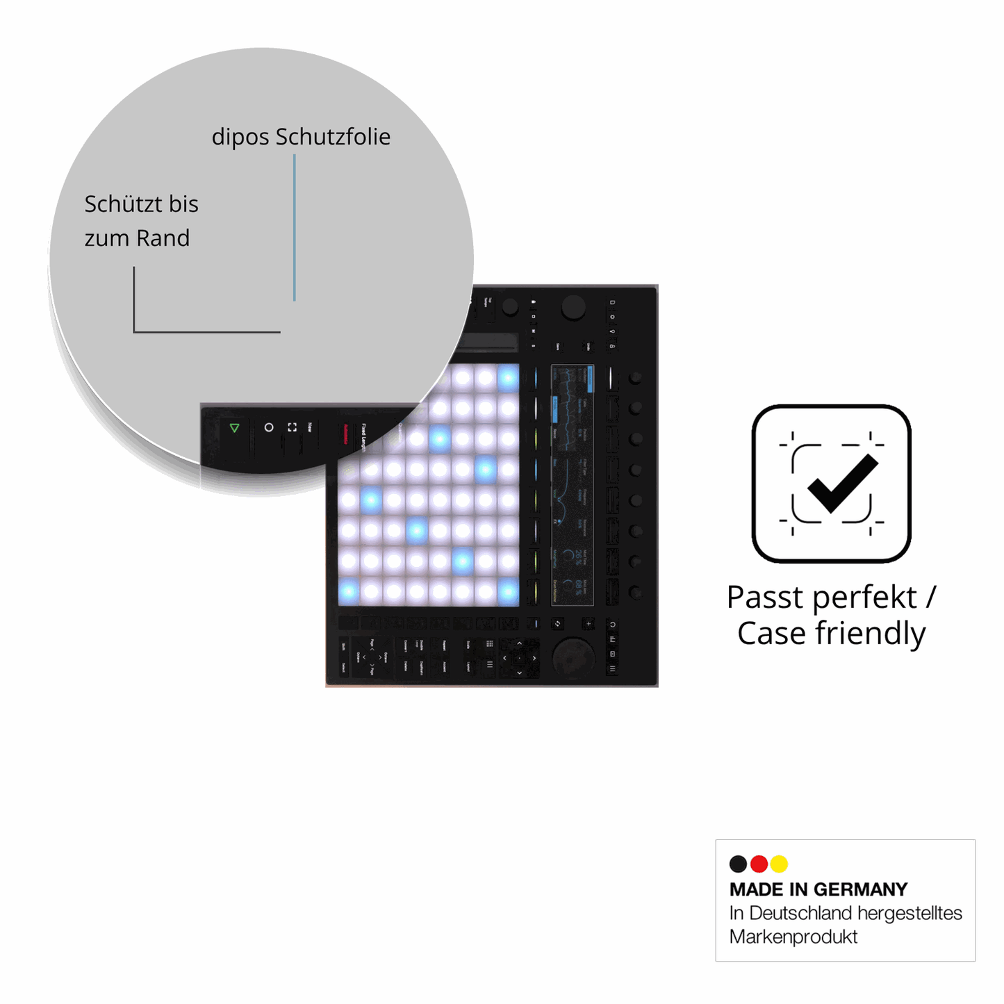 2x 9H Schutzfolie matt für Ableton Push 3 Panzerfolie